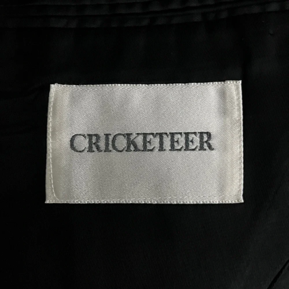 Cricketeer Suit Mens 40L W34 Charcoal Grey Solid‎ 100% Wool Two-Button Formal